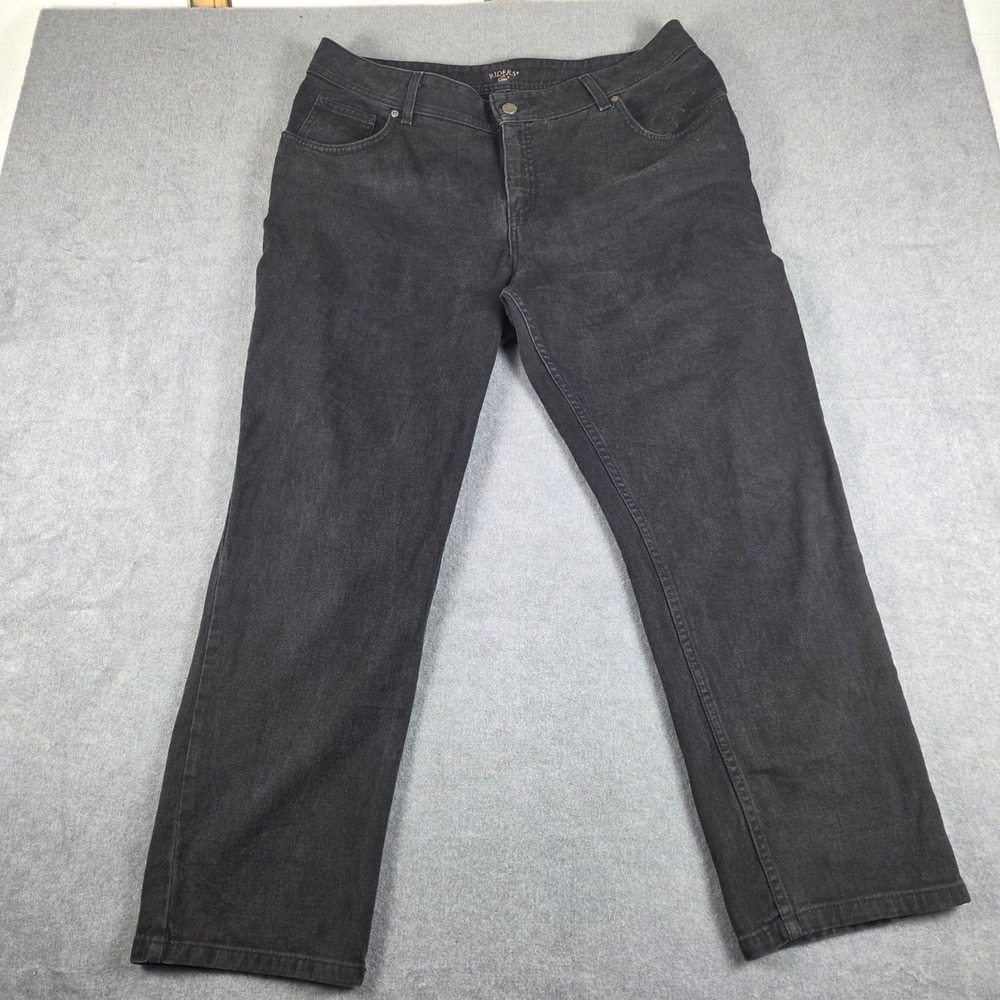Riders by Lee Straight Leg Jeans‎ Womens 20W Petite Black Good Stretch Denim